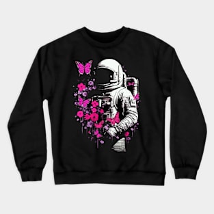 Butterfly Astronaut Astral Space Dreams Crewneck Sweatshirt
